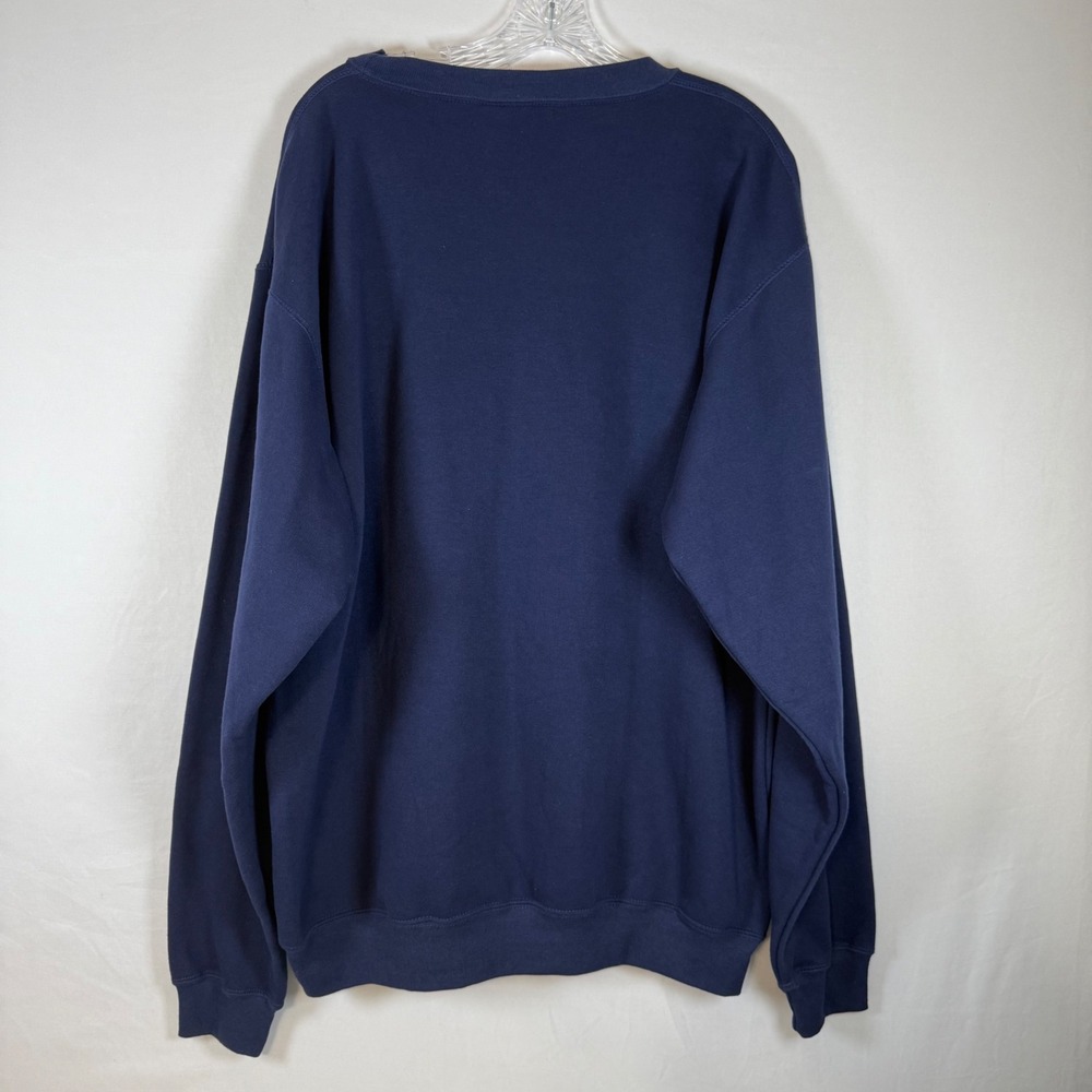 NWT Vintage Carhartt Mens XL Navy Blue Crewneck Sweatshirt K124 Embroidered Logo - Picture 3 of 9